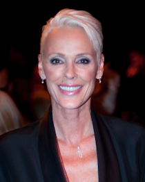 Brigitte Nielsen at the PPQ catwalk show during London Fashion Week